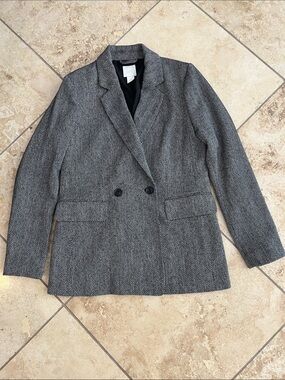 H&M Herringbone Double-Breasted Jacket 4